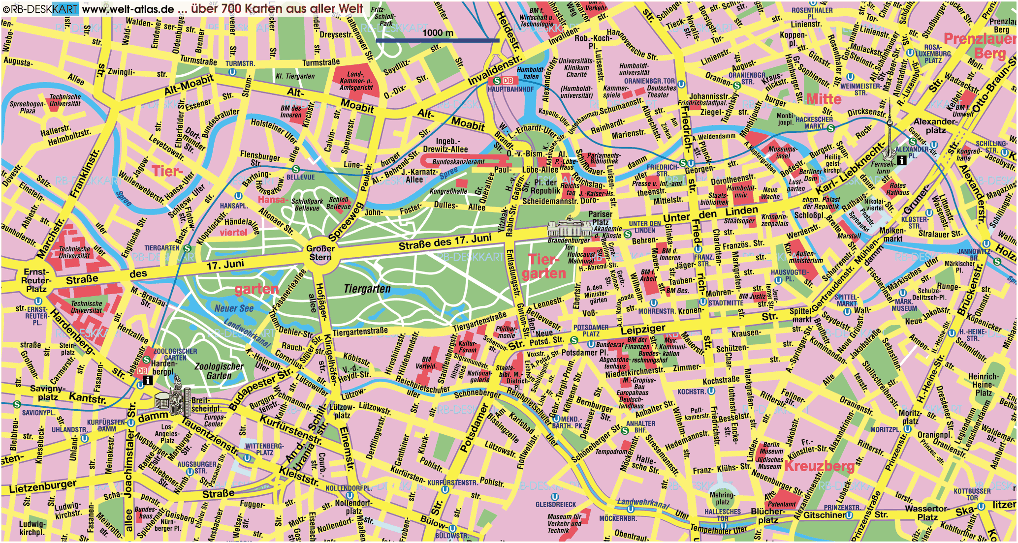 centre ville carte du berlin